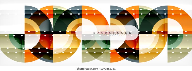 Vector circle abstract background, geometric design