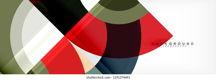 Vector circle abstract background, geometric design