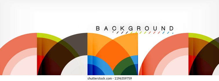 Vector circle abstract background, geometric design