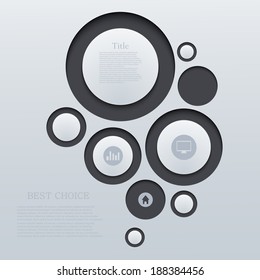 vector circle abstract background. infographics element design