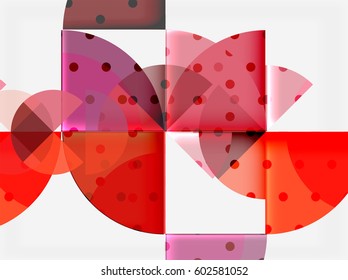 Vector circle abstract background with light and shadow effects, dotted