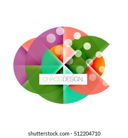Vector circle abstract background template