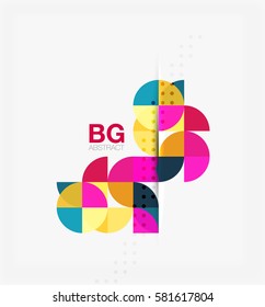 Vector circle abstract background. Vector template background for workflow layout, diagram, number options or web design