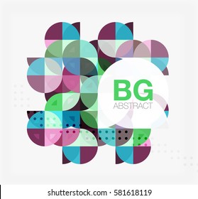 Vector circle abstract background. Vector template background for workflow layout, diagram, number options or web design