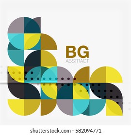 Vector circle abstract background. Vector template background for workflow layout, diagram, number options or web design