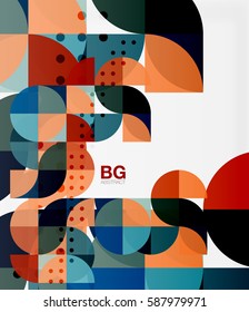 Vector circle abstract background. Vector template background for workflow layout, diagram, number options or web design