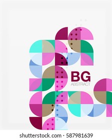 Vector circle abstract background. Vector template background for workflow layout, diagram, number options or web design