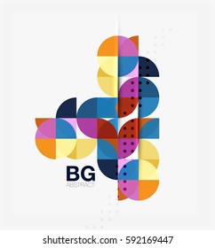 Vector circle abstract background. Vector template background for workflow layout, diagram, number options or web design