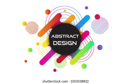 Vector of circle abstract colorful background design