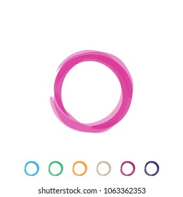 Vector Circle Abstract Line Watercolor Logo Symbol Brand Graphics 