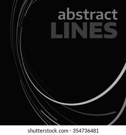 Vector circle abstract lines. Modern technology background.