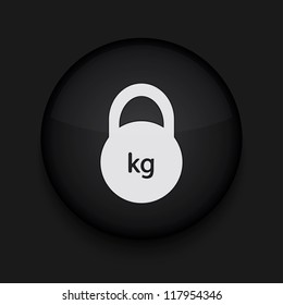 Vector circle app icon on black background. Eps10