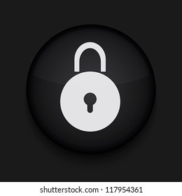 Vector circle app icon on black background. Eps10