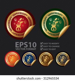 Vector : Circle Aromatherapy Infographics Peeling Sticker, Label, Icon, Sign or Badge