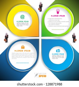 Vector circle arrow business concepts with  icons / can use for info-graphic / loop business report or plan / modern template / education template / business brochure /  system diagram