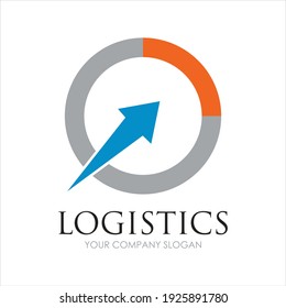 Vector Circle Arrow Logo Template Logistics Stock Vector (Royalty Free ...