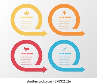 Vector circle arrows for info graphic. Template for diagram