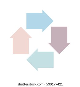 Vector circle arrows info graphic.