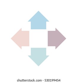 Vector circle arrows info graphic.