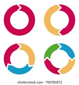 Vector circle arrows for info graphic. Template for diagram, graph, presentation and chart. Vector illustration isolated on white background