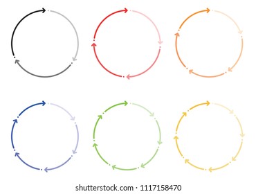 Vector Circle Arrows For Infographic.