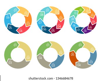 Vector Circle Arrows For Infographic.