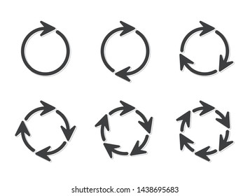 Vector circle arrows for infographic.