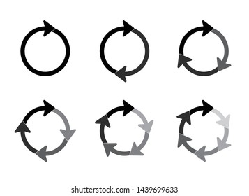 Vector circle arrows for infographic.