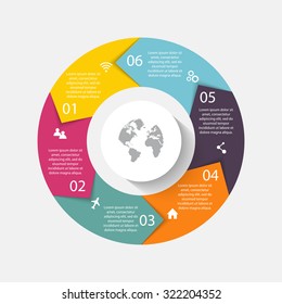 Vector circle arrows for infographic.Can be used for info graphics, graphic or website layout vector, numbered banners, diagram, horizontal cutout lines, web design.
