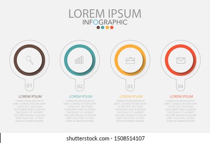 Vector circle arrows infographic, cycle diagram, graph, presentation chart. Business concept infographics with 4 options, parts, steps, processes. Dark background. 16x9 slide template.
