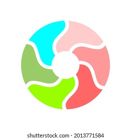 Vector circle arrows infographic, cycle diagram, graph, presentation chart. Business concept with 6 round options, circular parts, equal steps, processes.