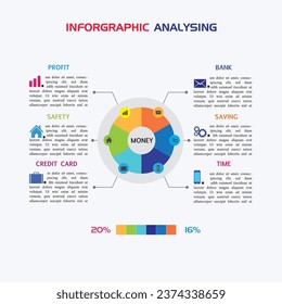 Vector circle arrows infographic, cycle diagram, graph, presentation chart. Business concept with 6 options, parts, steps, processes. Ready for slide. Infographics data template.