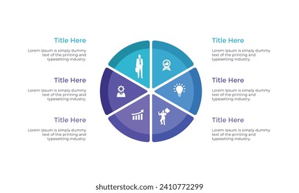 Vector circle arrows infographic, cycle diagram, graph, presentation chart. Business concept with 6 options, parts, steps, processes.