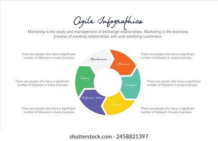 Vector circle arrows infographic, cycle diagram, graph, presentation chart. Business concept with 6 round options, circular parts, equal steps, processes.