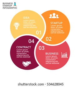 Vector Circle Arrows Infographic, Cycle Diagram, Graph, Presentation Chart. Business Concept With 4 Options, Parts, Steps, Processes.