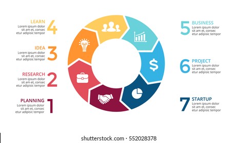 Vector Circle Arrows Infographic Cycle Diagram Stock Vector (Royalty ...