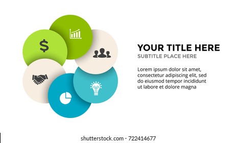 Vector circle arrows infographic, cycle diagram, geometric graph, presentation chart. Business infographics concept with 6 options, parts, steps, processes. 16x9 slide template.