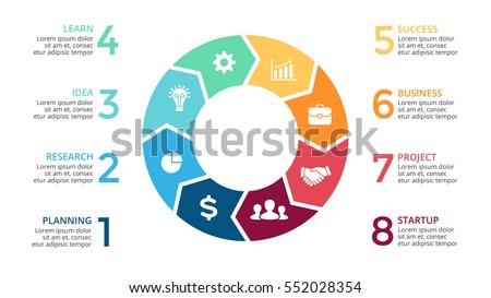 vector circle arrows infographic cycle diagram stock vector royalty arrows infographic