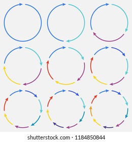 Vector Circle Arrows Infographic. Template For Diagram, Graph, Presentation And Chart. Business Concept With Options, Parts, Steps Or Processes