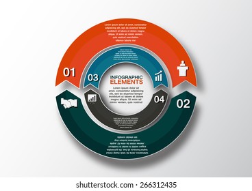 vector circle arrows for infographic. template for cycling diagram