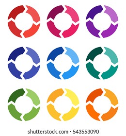 Vector circle arrows for infographic. Template for diagram, graph, presentation and chart.