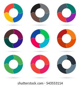 Vector circle arrows for infographic. Template for diagram, graph, presentation and chart.