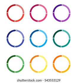 Vector circle arrows for infographic. Template for diagram, graph, presentation and chart.