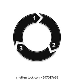 Vector circle arrows for infographic. Template for diagram, graph, presentation and chart.