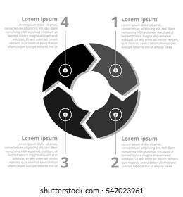 Vector circle arrows for infographic. Template for diagram, graph, presentation and chart.