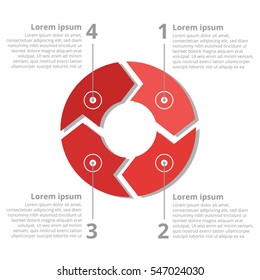 Vector circle arrows for infographic. Template for diagram, graph, presentation and chart.