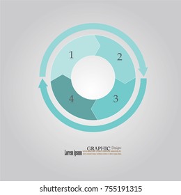Vector circle arrows for infographic.Template for diagram, graph, presentation and chart. Business concept.vector illustration.  