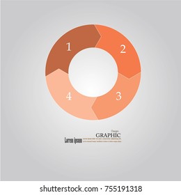 Vector circle arrows for infographic.Template for diagram, graph, presentation and chart. Business concept.vector illustration.  