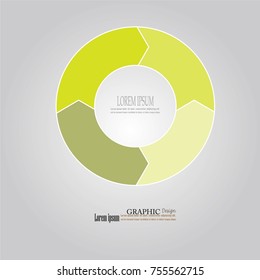 Vector circle arrows for infographic.Template for diagram, graph, presentation and chart. Business concept.vector illustration.  