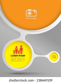Vector circle background for business concepts with  icons / can use for info-graphic / loop business report or plan / modern template / education template / business brochure /  system diagram